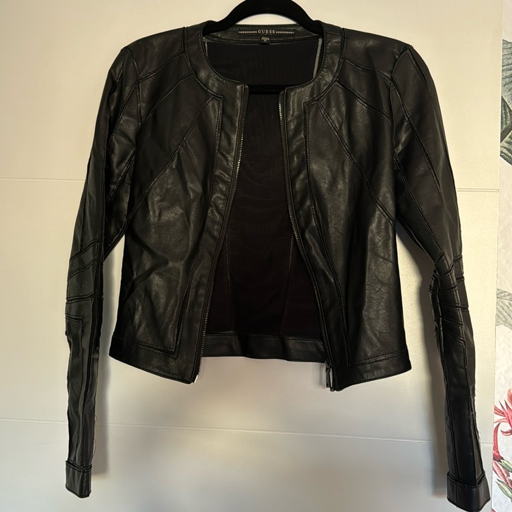 Guess Leather Jacket XS